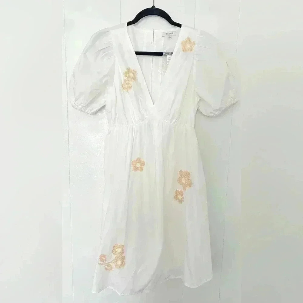 Madewell Annamarie Embroidered Mini Dress - Picture 7 of 9